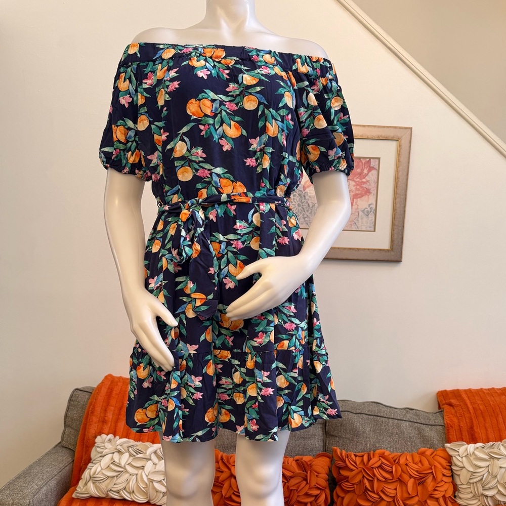 ❣️🆕Sunshine 79 Peace, Love & Peaches Over The Shoulder One Piece & Coverup Set❣️ - Picture 5 of 12